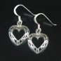 Sterling Silver Heart Dangling Earrings AESS1911