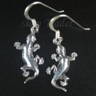Sterling Silver Gecko Dangling Earrings AESS970