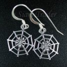 Sterling Silver Spider & Web Earrings AESS1933