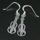 Sterling Silver Cello Dangling Earrings AESS1714