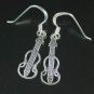 Sterling Silver Cello Dangling Earrings AESS1714