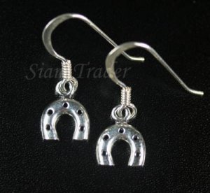 Sterling Silver Horse Shoe Dangling Earrings YSS92