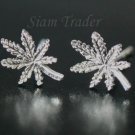 Sterling Silver  Marijuana Leaf Earrings AESS1870