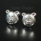 Sterling Silver Pig -  Stud Earrings AESS1781