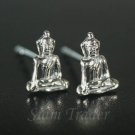 Sterling Silver Buddha Stud Earrings PSS863
