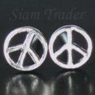 Sterling Silver Peace Stud Earrings AESS80LG