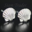 Sterling Silver Sea Shell Stud Earrings AESS54