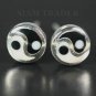 Sterling Silver Yin & Yang - Onyx & Bone Stud Earrings AESS85