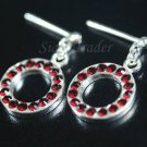 Sterling Silver Ring Of Siam Red Swarovski Crystals XSS300