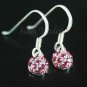 Sterling Silver "Berry" Earrings Covered with Swarovski Rose Crystals YSS79