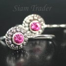 Sterling Silver Swarovski Rose Flower Earrings  FHSS10