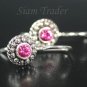 Sterling Silver Swarovski Rose Flower Earrings  FHSS10