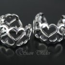 Sterling Silver Heart Ear Cuffs CSS86