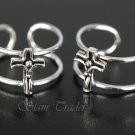 Sterling Silver Crucifix Ear Cuffs CSS317