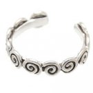 Sterling Silver Swirls Toe Ring TRSS113