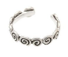 Sterling Silver Swirls Toe Ring TRSS113