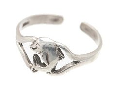 Sterling Silver Dolphin Toe Ring TRSS114