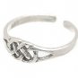 Sterling Silver Weave Toe Ring TRSS115