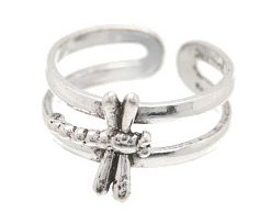 Sterling Silver Dragonfly Toe Ring TRSS116