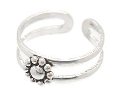 Sterling Silver Sunflower Toe Ring TRSS118