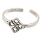 Sterling Silver Square Weave Toe Ring TRSS119