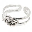 Sterling Silver - Dolphin Pair - Toe Ring TRSS122