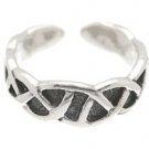 Sterling Silver - Rounded Weave - Toe Ring TRSS137