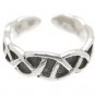 Sterling Silver - Rounded Weave - Toe Ring TRSS137