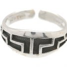 Sterling Silver - Maze Imprint - Toe Ring TRSS139