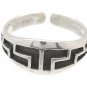 Sterling Silver - Maze Imprint - Toe Ring TRSS139