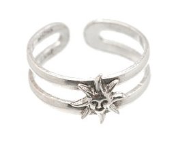 Sterling Silver - Sun - Toe Ring TRSS151