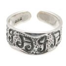 Sterling Silver - Musical Notes - Toe Ring TRSS156