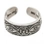 Sterling Silver - Flower & Leaves - Toe Ring TRSS32