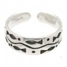 Sterling Silver - Stream of Fish - Toe Ring TRSS37