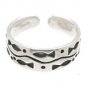 Sterling Silver - Stream of Fish - Toe Ring TRSS37