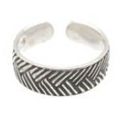 Sterling Silver - Basket Weave - Toe Ring TRSS45