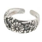 Sterling Silver - Daisy & Leaves - Toe Ring TRSS47