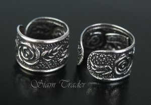 Sterling Silver Rose Ear Cuffs CSS124