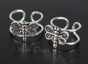 Sterling Silver Dragonfly Ear Cuffs CSS322