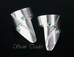 Sterling Silver - Modern 3 Stone - Ear Cuffs AESS1292