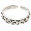 Sterling Silver - Linked 'S' - Toe Ring TRSS49