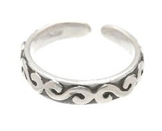 Sterling Silver - Linked 'S' - Toe Ring TRSS49