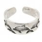 Sterling Silver -Imprinted Dolphins - Toe Ring TRSS5