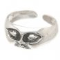 Sterling Silver - Big Eyes w/ Face - Toe Ring TRSS51