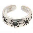 Sterling Silver -Imprinted Suns - Toe Ring TRSS6