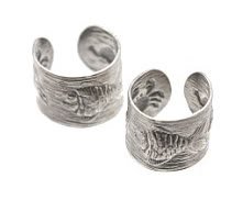 Sterling Silver Big Fish Ear Cuffs AESS1633