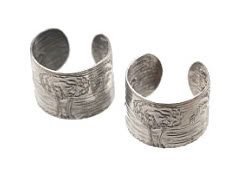 Sterling Silver Etched Tree Ear Cuffs AESS1638