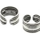 Sterling Silver 2 Rope and Band Ear Cuffs CSS137A