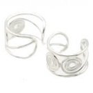 Sterling Silver Double Curls Ear Cuffs CSS175
