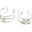 Sterling Silver Wire Frame Infinity Ear Cuffs CSS192